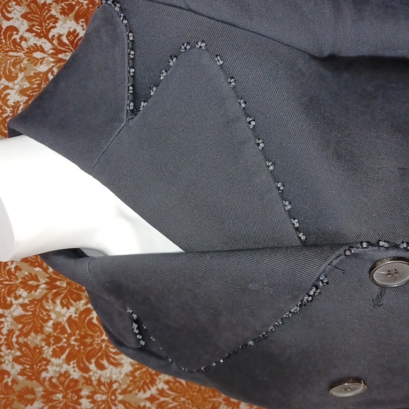 Zara Cotton Fitted Coat Long M - Picture 8 of 8